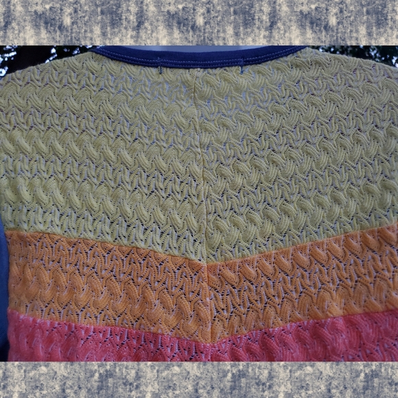 We The Free People In 🌈 rainbows crochet top mixed media Top **dark spots**asis - Picture 10 of 15